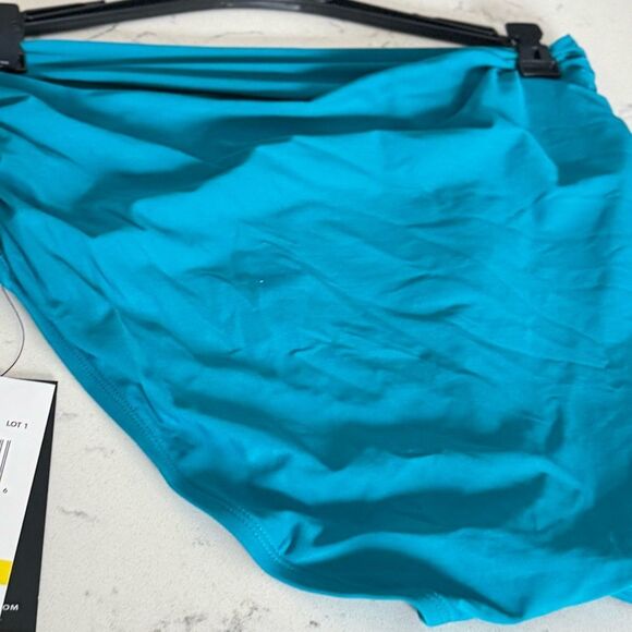 Coco Reef Classic Solids Impulse Rollover Bikini Swim Bottom Blue teal cove - Picture 9 of 10